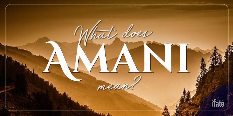 What Does The Name Amani Mean In Arabic