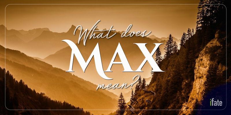 What Does Max Mean In German