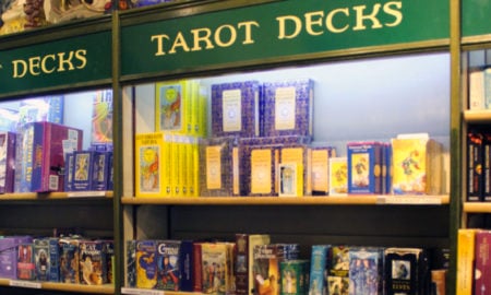 tarot decks on display