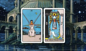 The High Priestess and the Two of Swords